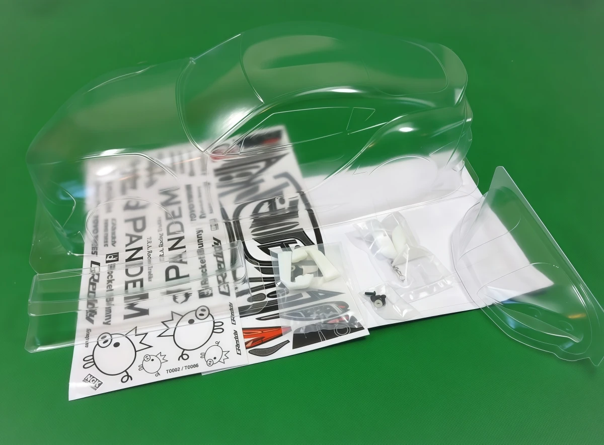 TC006 1/10 GR Supra Clear PC Body Shell 190mm With Light Buckets & Side Mirrors RC Drift Touring Car Body Parts