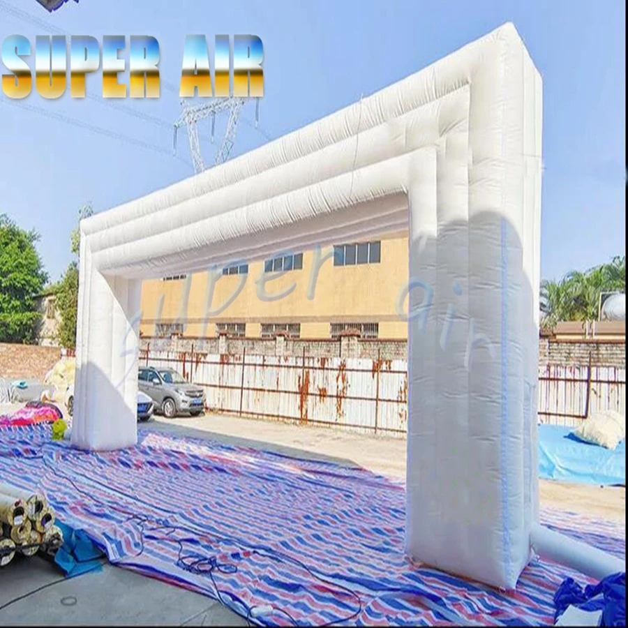 

Коммерческая надувная арка, белая арка-ворота без надписей для нанесения логотипа, для мероприятий, выставок и свадебного декора