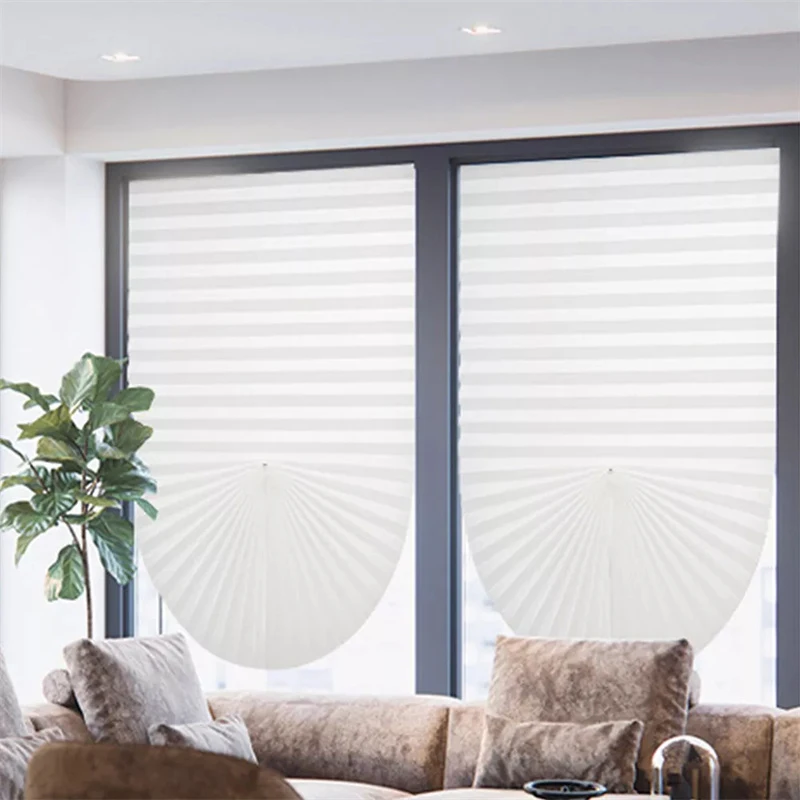 Shades Self-adhesive Half Windows Non-woven Folding Curtain Bathroom Balcony Living Room Balcony Curtains Pleated Blinds