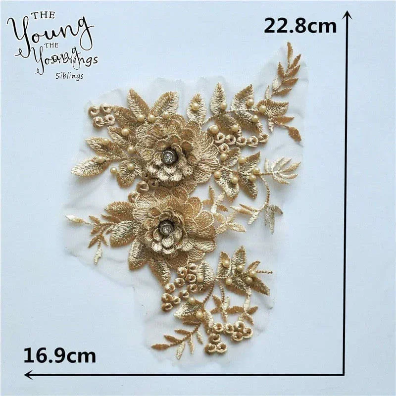 Exquisite Flower Embroidery Lace Collar Sewing Applique DIY Lace Neckline Wedding Dress Decoration Accessories Scrapbooking