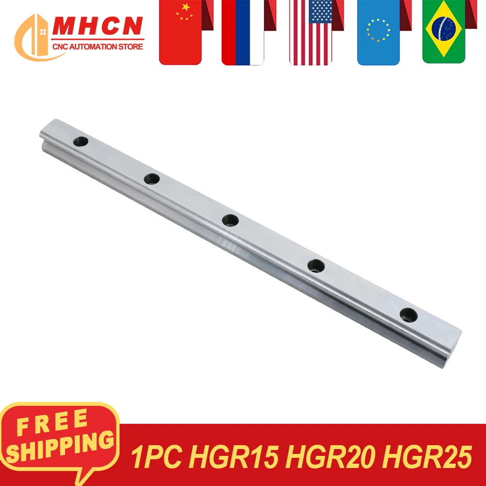 MHCN 1PC 200-1000mm HGR15 HGR20 HGR25 HGR30 Linear Rail Hole Distance 60mm CNC Guides Linear Guide For CNC Router Engraving