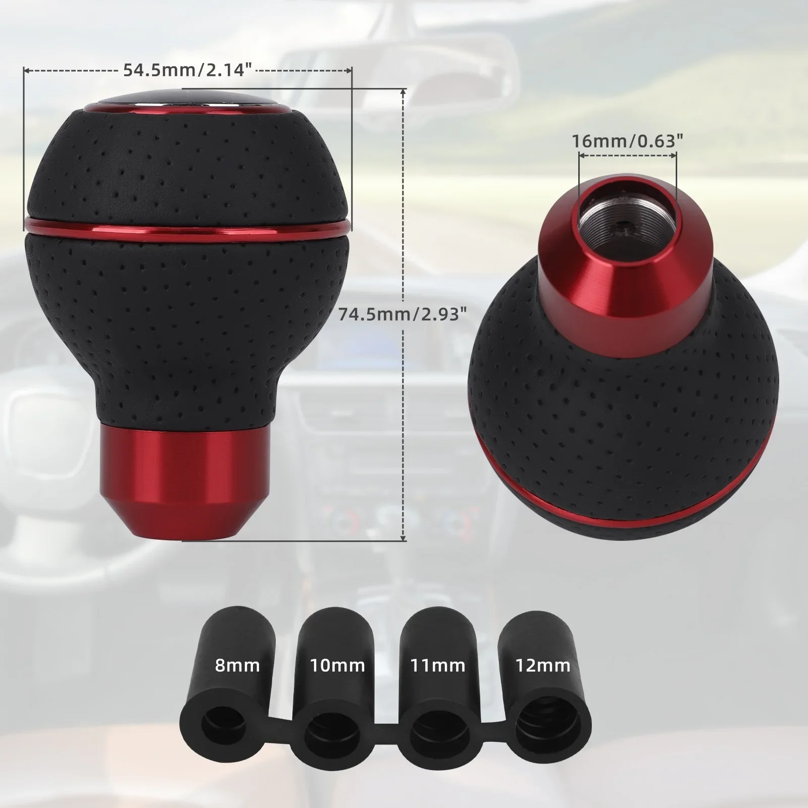 5 Speed Aluminium Universal Car Gear Shift Knob M8 M10 M11 M12 For Manual Transmission Automatic Gear level Knob Shift Lever