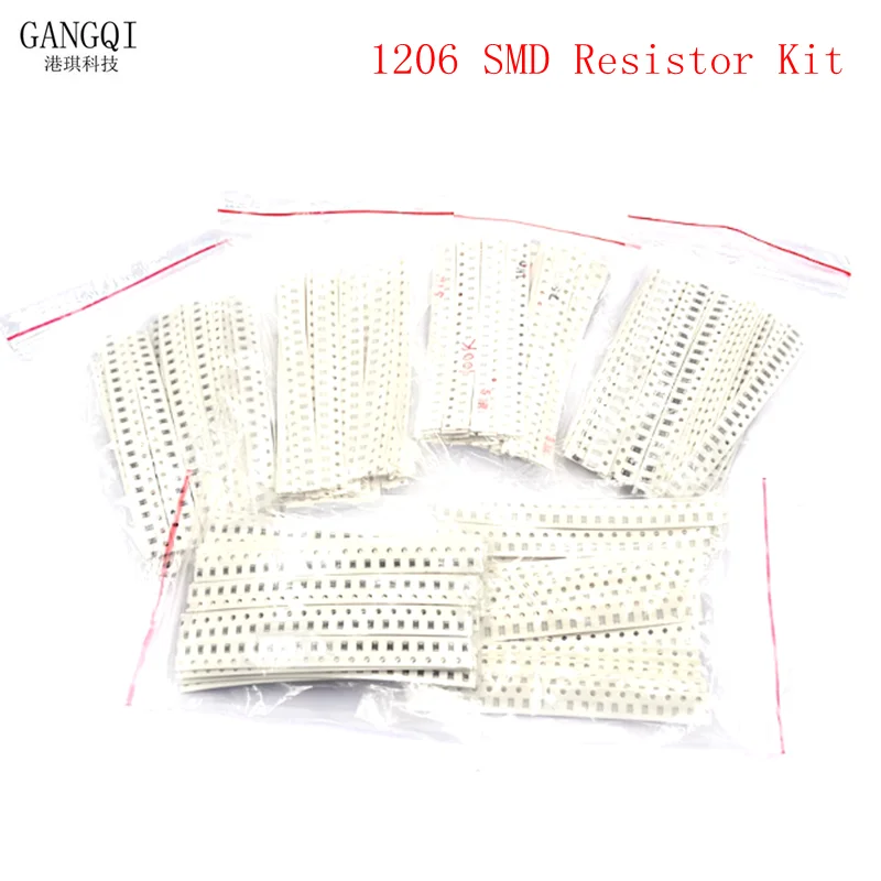 1206 SMD Resistor Kit Assorted Kit 1ohm-1M ohm 1% 33valuesX 20pcs=660pcs Sample Kit