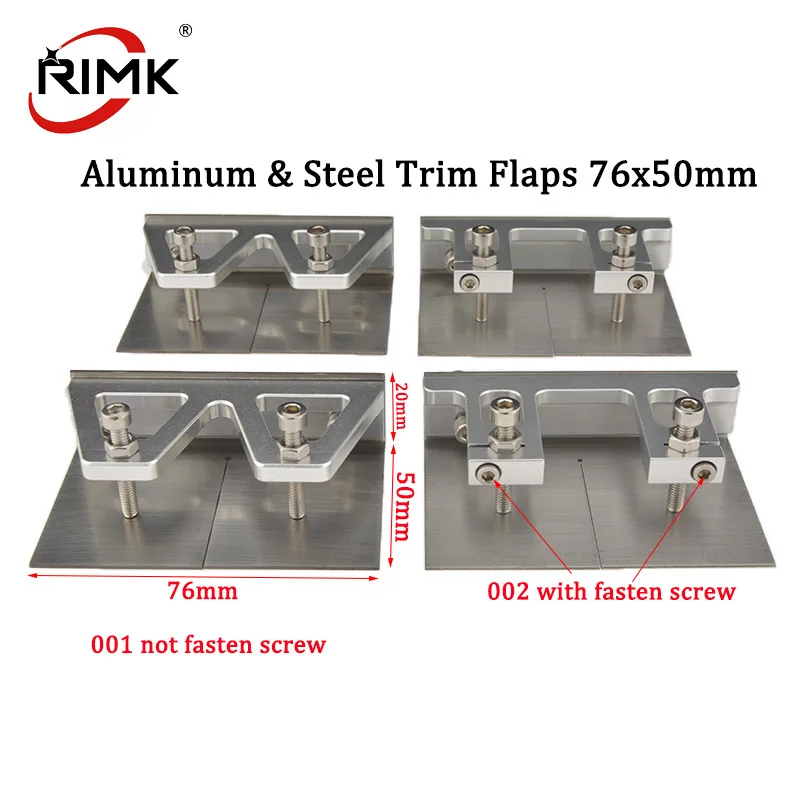 

RC Boat Aluminum & Steel Trim Flaps 76x50mm for Electric RC Model Boat Accessories