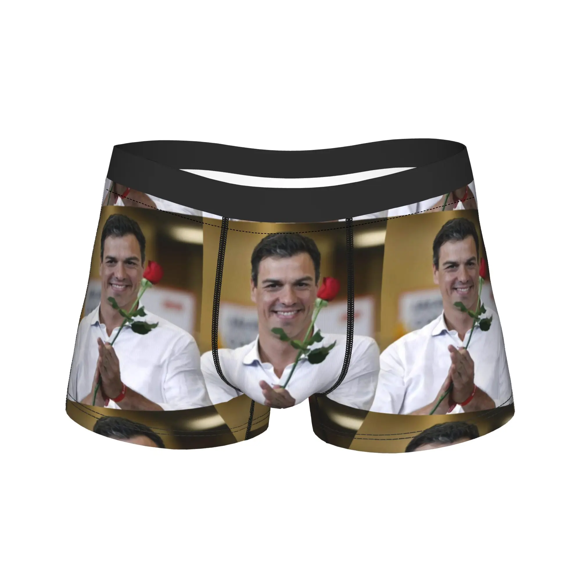 Pedro Sanchez Underwear  Men's Boxer Brief Novelty Trunk Trenky Pattern Oversize Underpants