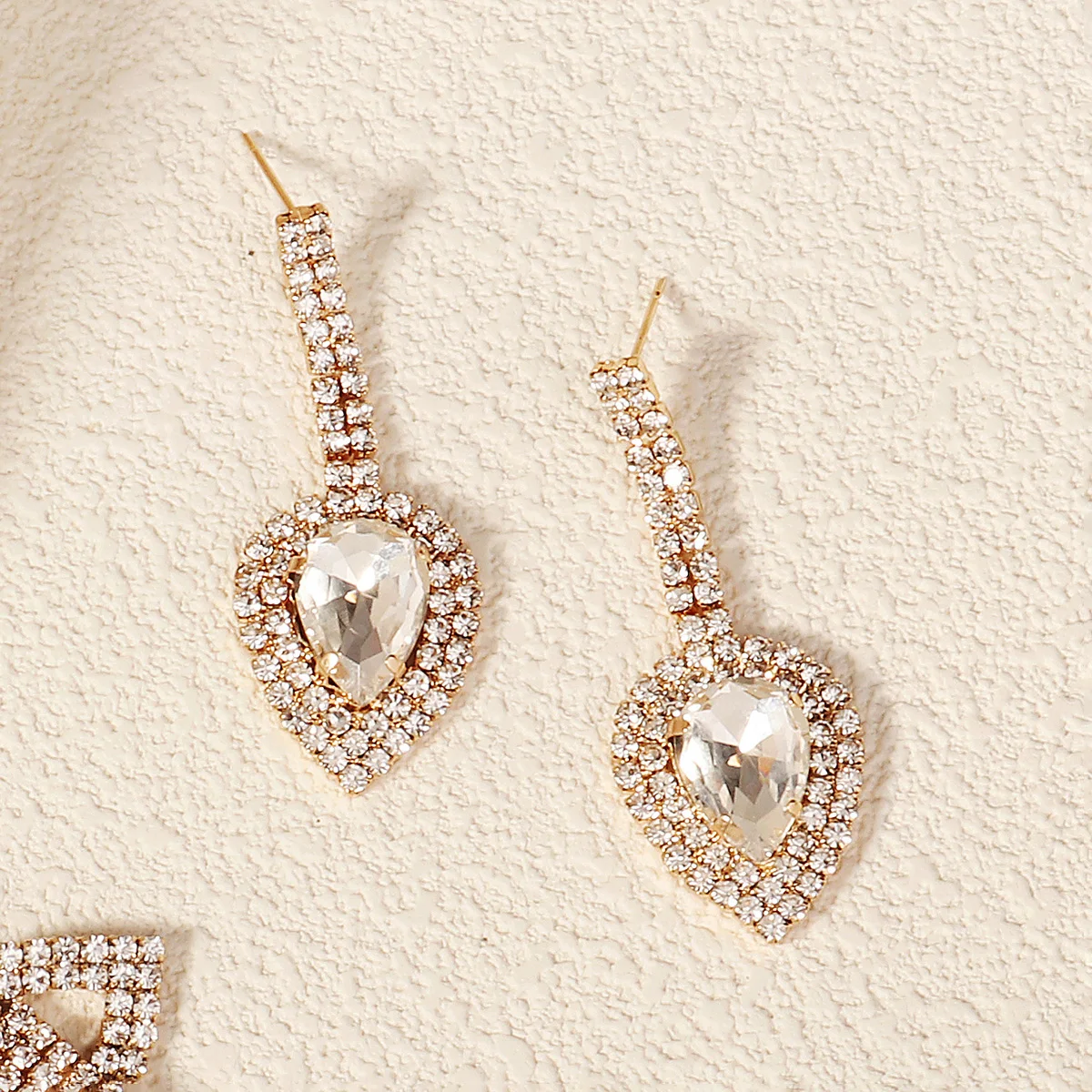 Baroque Large Rhinestone Necklace Earrings Set For Women Luxury Full Diamonds Costume Jewelry Accessories Gifts for friends