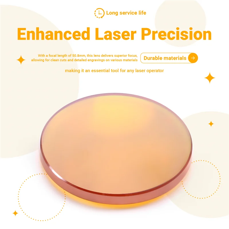 Objectif A26I-Focus 20Mm FL 50.8Mm pour Machine de découpe et gravure Laser CO2 0-200W