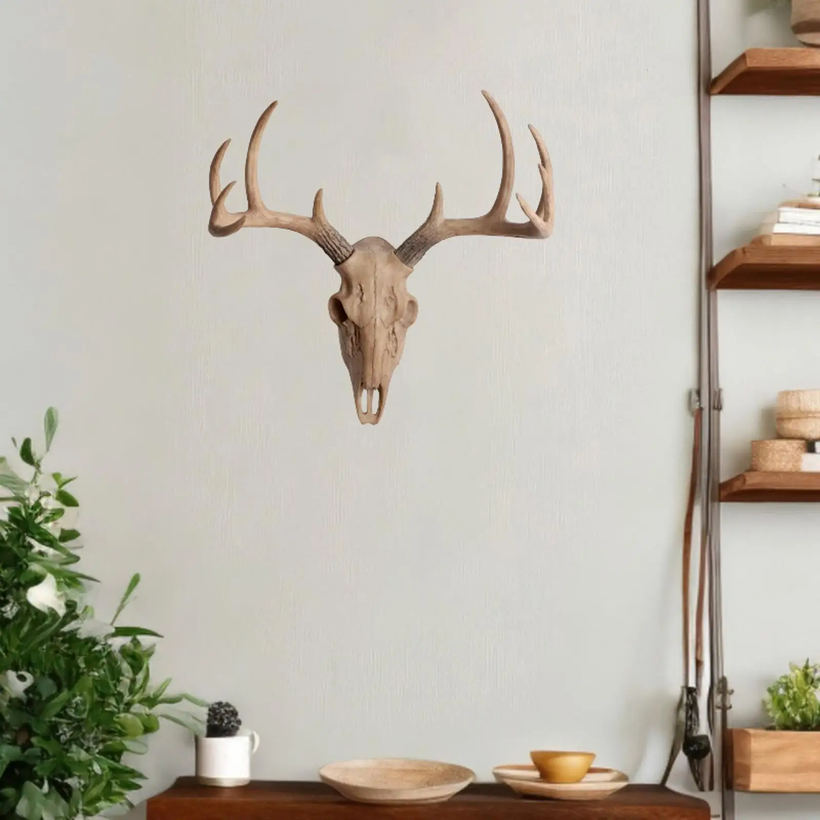 رؤوس حيوانات لتزيين الجدران. شكل حيوان ديكور. تمثال الأغنام. نحت حائط للشرفة، غرفة المعيشة، #3