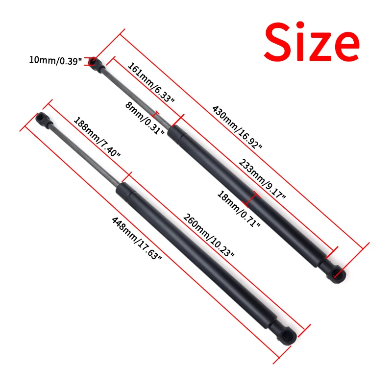 For Toyota Corolla 2001-2007 ZZE120 ZZE121 CDE120 2pcs Rear Trunk Tailgate Boot Gas Spring Shock Lift Struts Support Rod Arm Bar