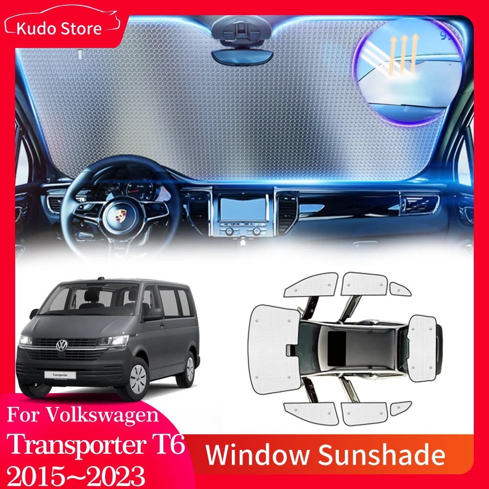 

Full Car Sun Shade Parasol for Volkswagen VW Transporter T6 Multivan Caravelle 2015~2023 Visor Window Sunshade Cover Accessories