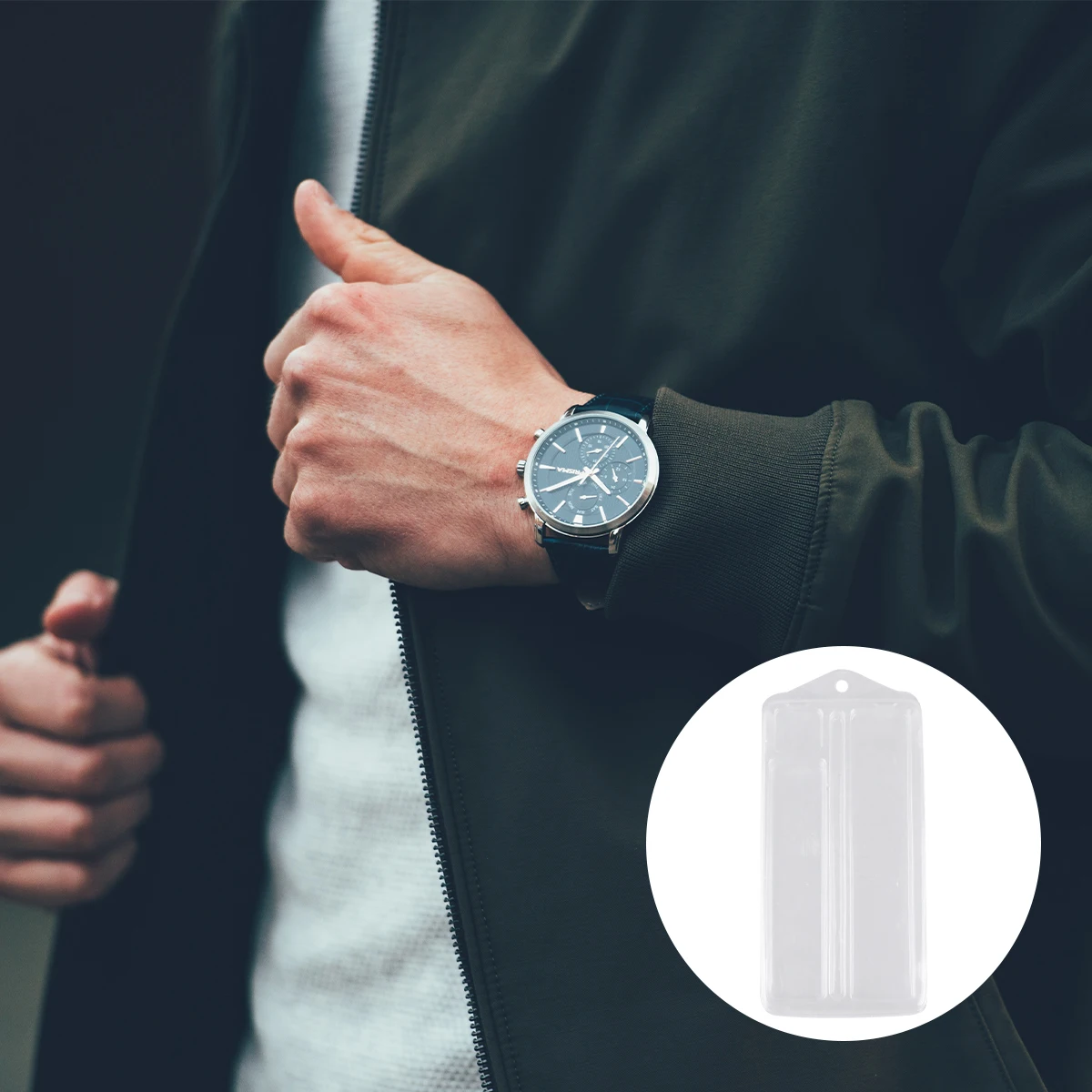 

20pcs Plastic Watch Band Holder Transparent Watch Strap Case Waterproof Storage Bag For Home Travel Reusable Pvc Material Easy