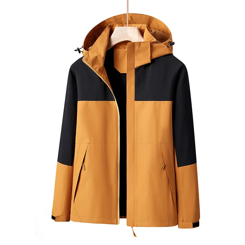 

Windbreaker Men Casual Spring Autumn Lightweight Sports Jacket 2023 Hooded Contrast Color Zipper Up Jackets Outwear Outdoor Tops