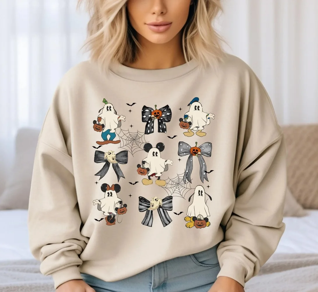 

Микки и друзья Призрак Кокетка Лук Хэллоуин Толстовка Семья Диснея Толстовка Жуткий сезон Толстовка