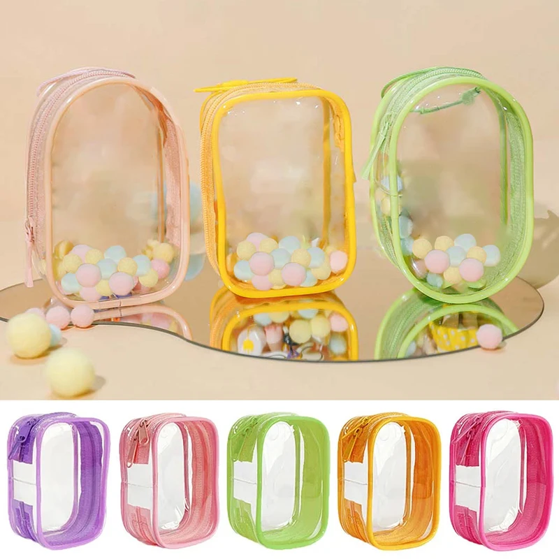 Hand-made blind box display storage bag pvc transparent three-dimensional baby bag key chain bag storage box display outing bag