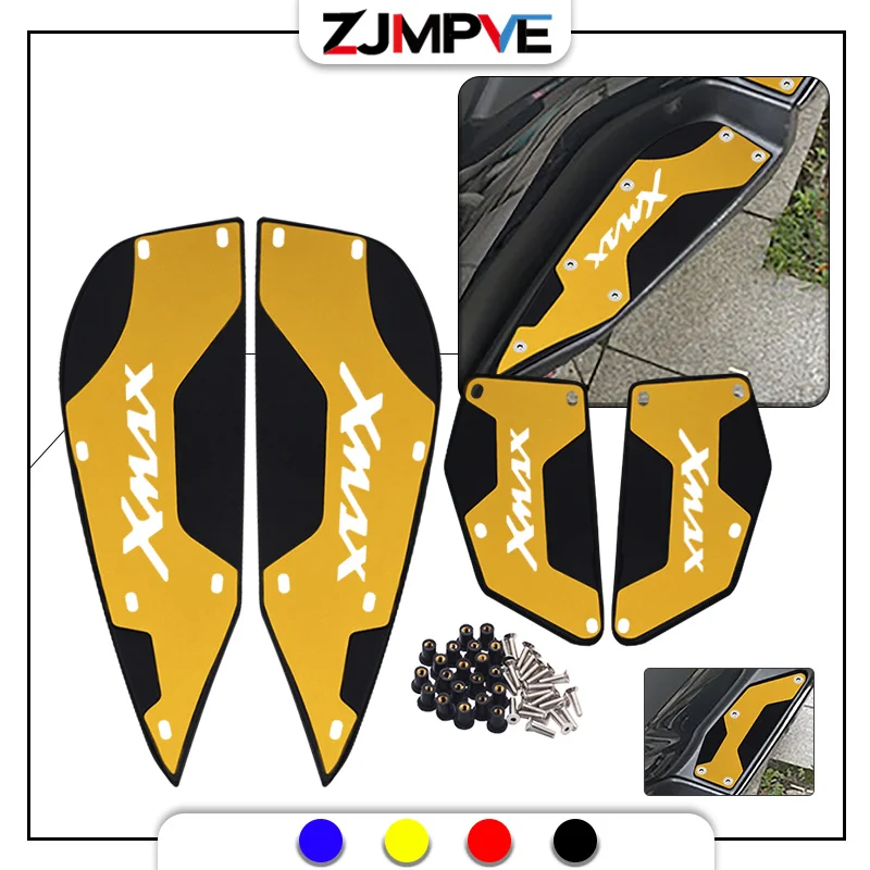 

NEW For YAMAHA XMAX 125 250 300 400 XMAX 400 Motorcycle Front Rear Footboard Pedal Plate Footrests Footpads Steps xmax Foot Pegs