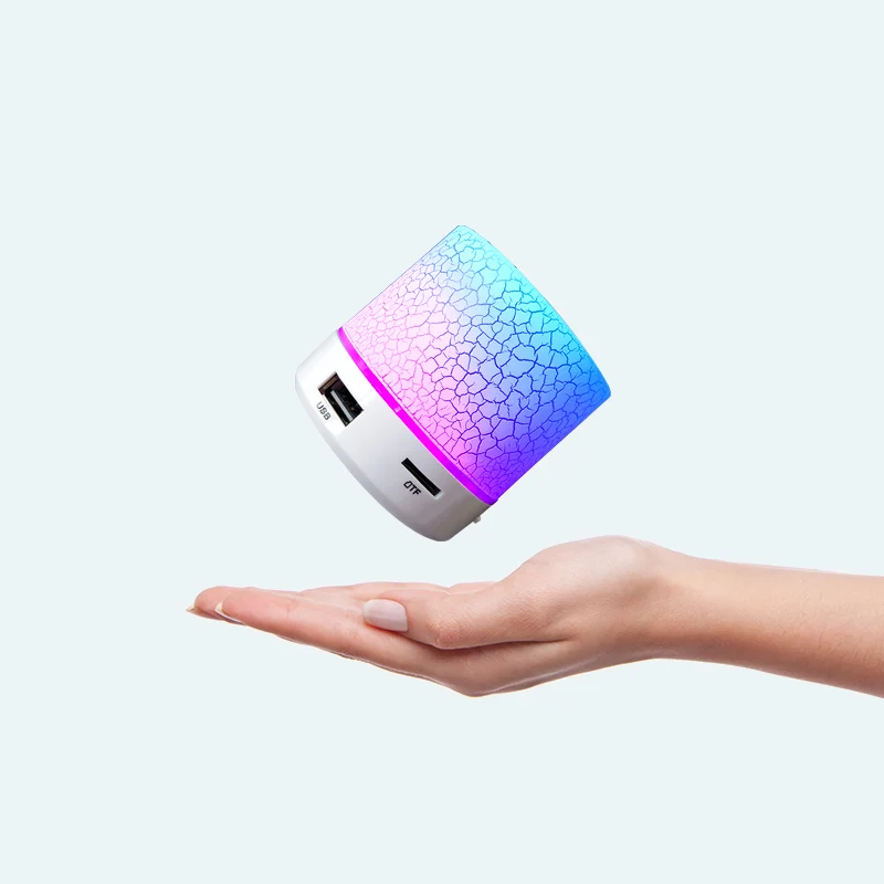 Wireless Mini Speaker Wireless Speaker Multicolour LED TF Card USB Subwoofer Portable Ambient Speaker Holiday Gift image 4