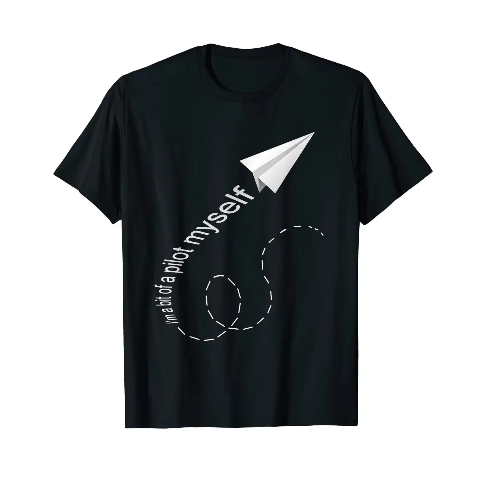 I'M A BIT OF PILOT MYSELF Aircraft Paper Airplane Flight T Shirt vintage Washed graphic homme Versatile Unisex Breathable