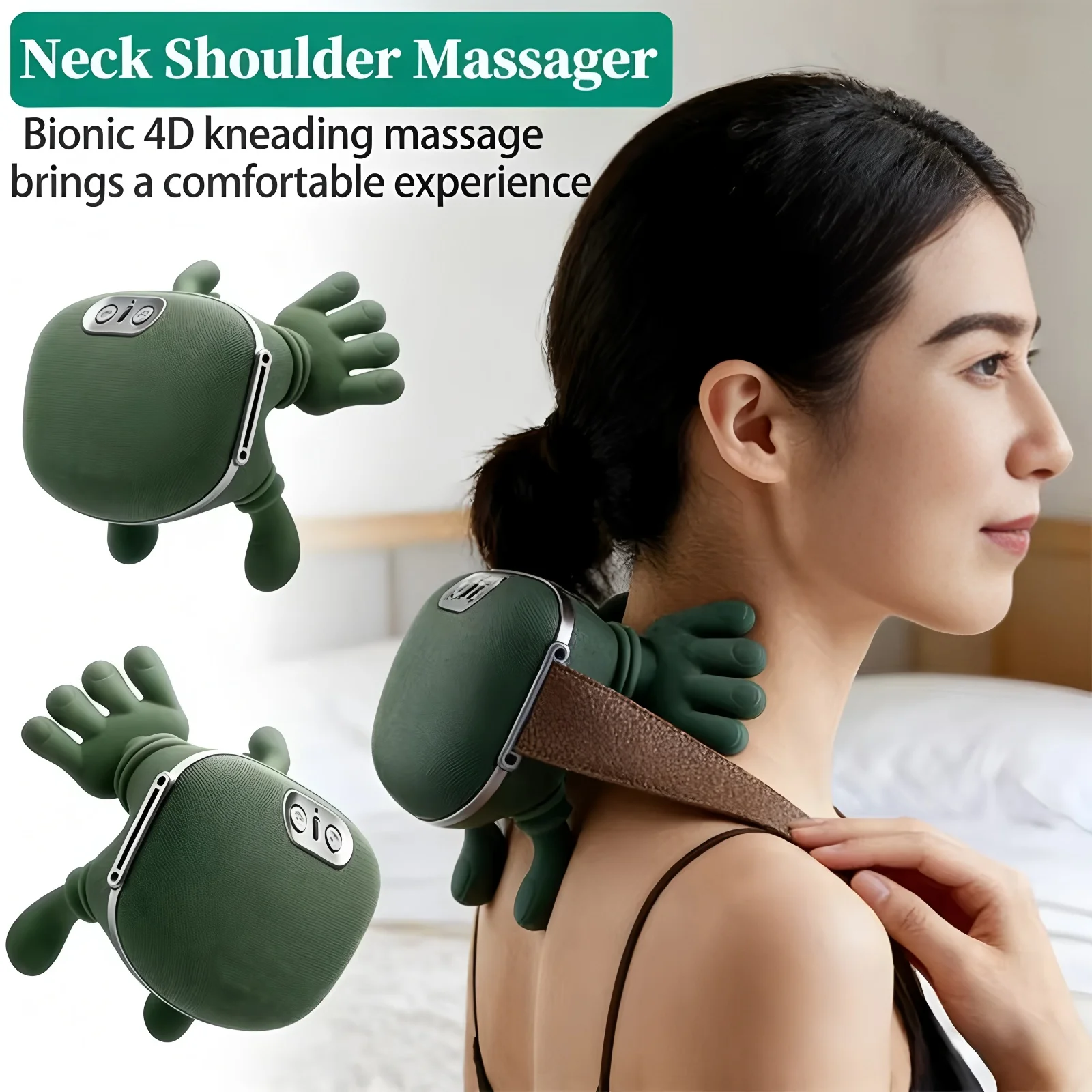 2026 Tragbares Smartes Nacken- und Schultermassagegerät - USB-Aufladbar, Lithium-Akku, Ideales Geschenk für Männer & Frauen