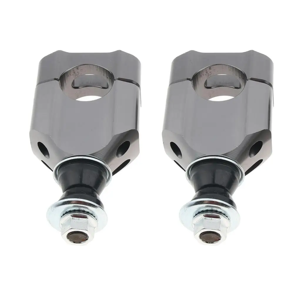 2pcs 1 1/8inch 28mm CNC Motorcycle Handlebar Mount Riser Clamp, Aluminium