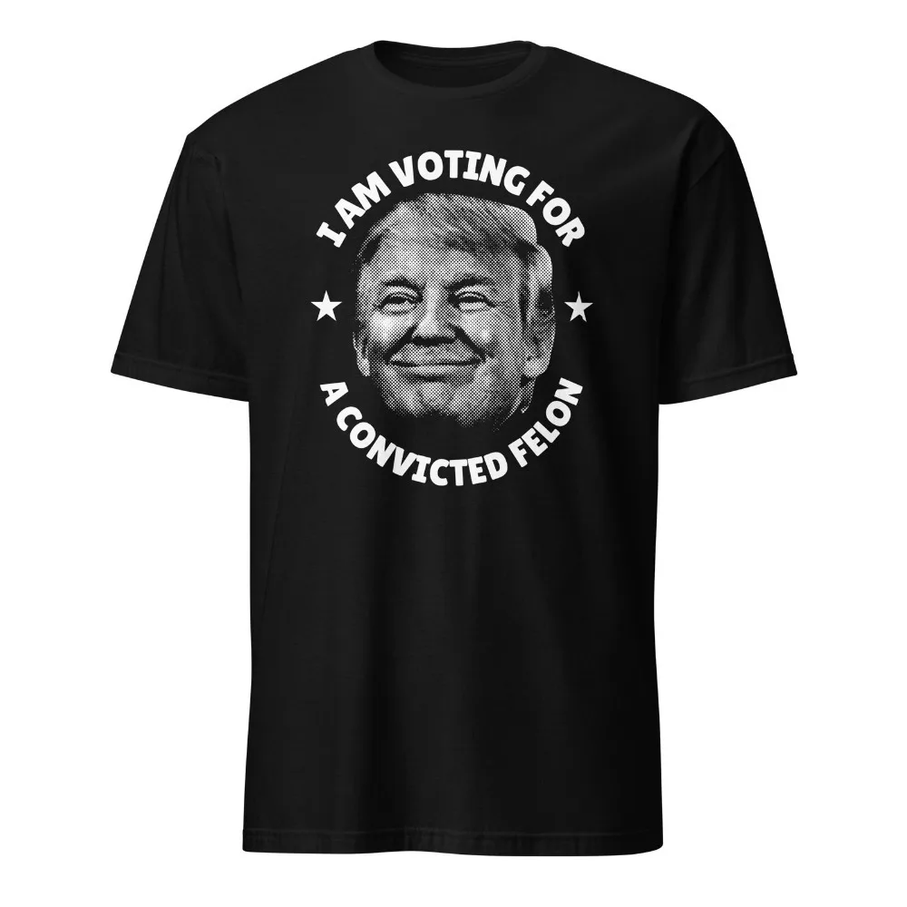 I'm Voting for A Convicted T-shirt and I'm Voting for The Donald Trump 2024 T-shirt for Men O-neck High Quality Cotton Print Tee