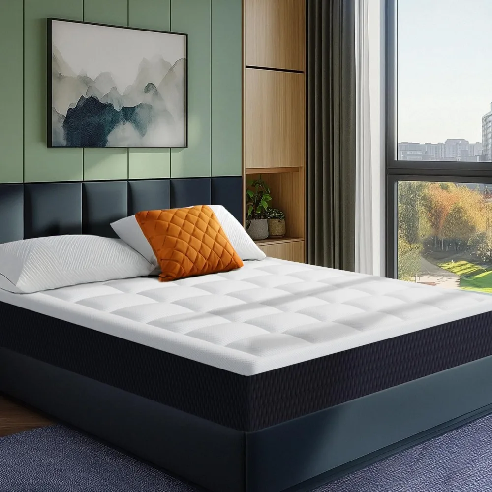 

8 Inch Full Mattress in a Box, Breathable Gel-Memory Foam Plus Pillowtop Mattress for Pressure Relief, CertiPUR-US Certified Bed