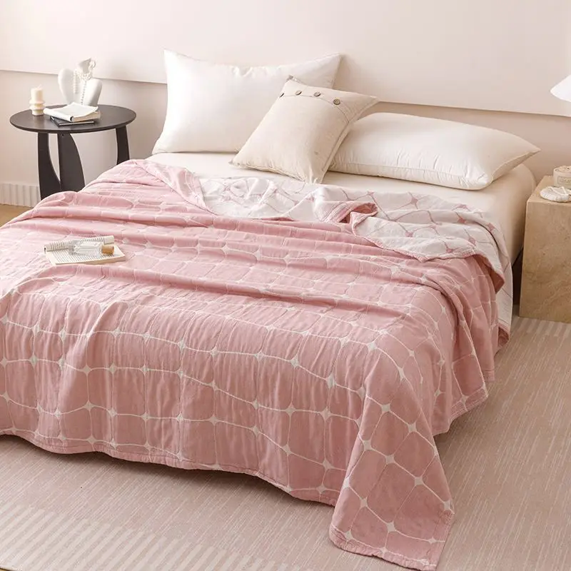Summer Pure Cotton Gauze Towel Quilt Blanket Office Sofa Nap Bed Blanket Breathable And Comfortable Pure Cotton Gauze Blanket