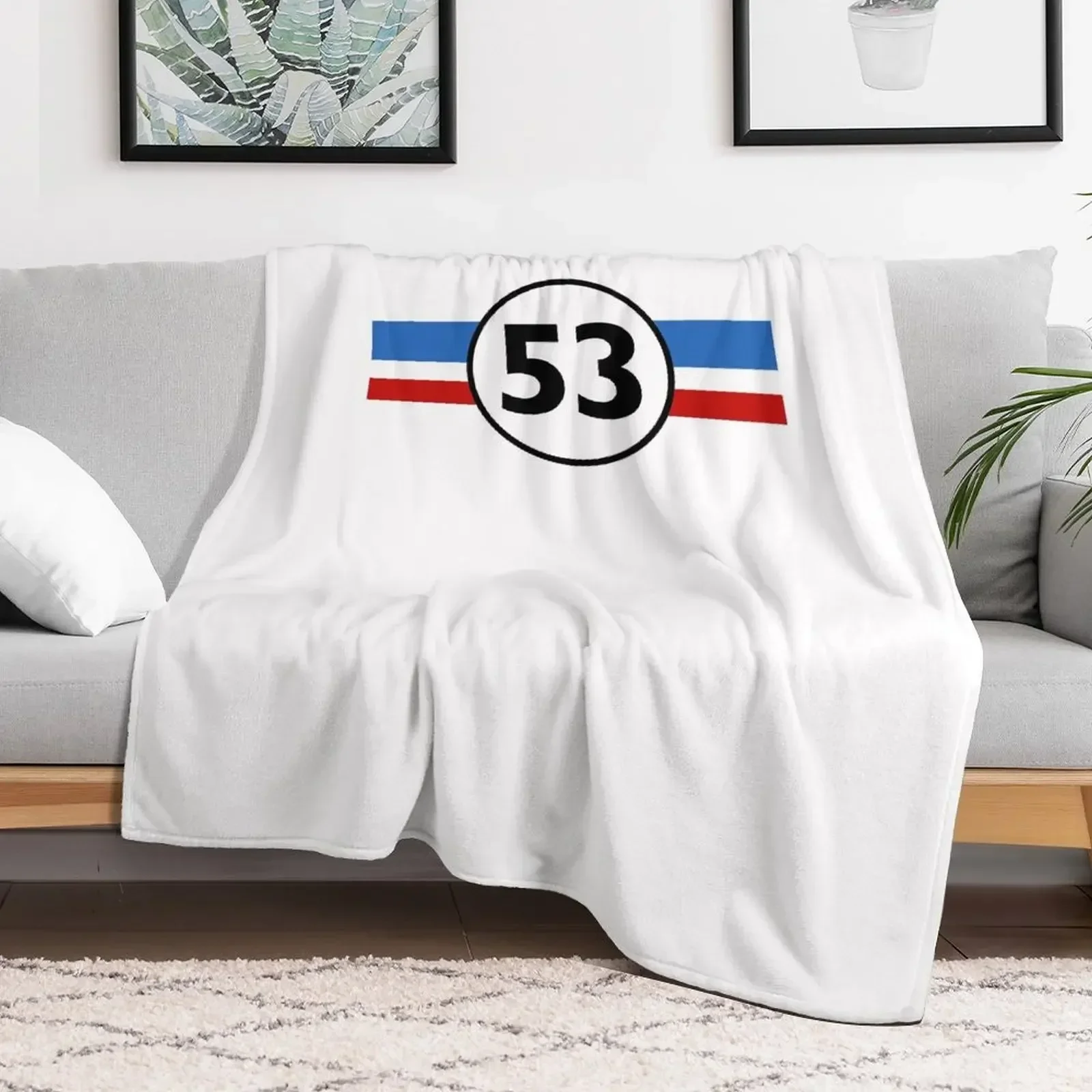 

Herbie 53 Racing Car 1963s Circle Logo Throw Blanket christmas decoration Soft Plush Plaid Decorative Sofa Blankets