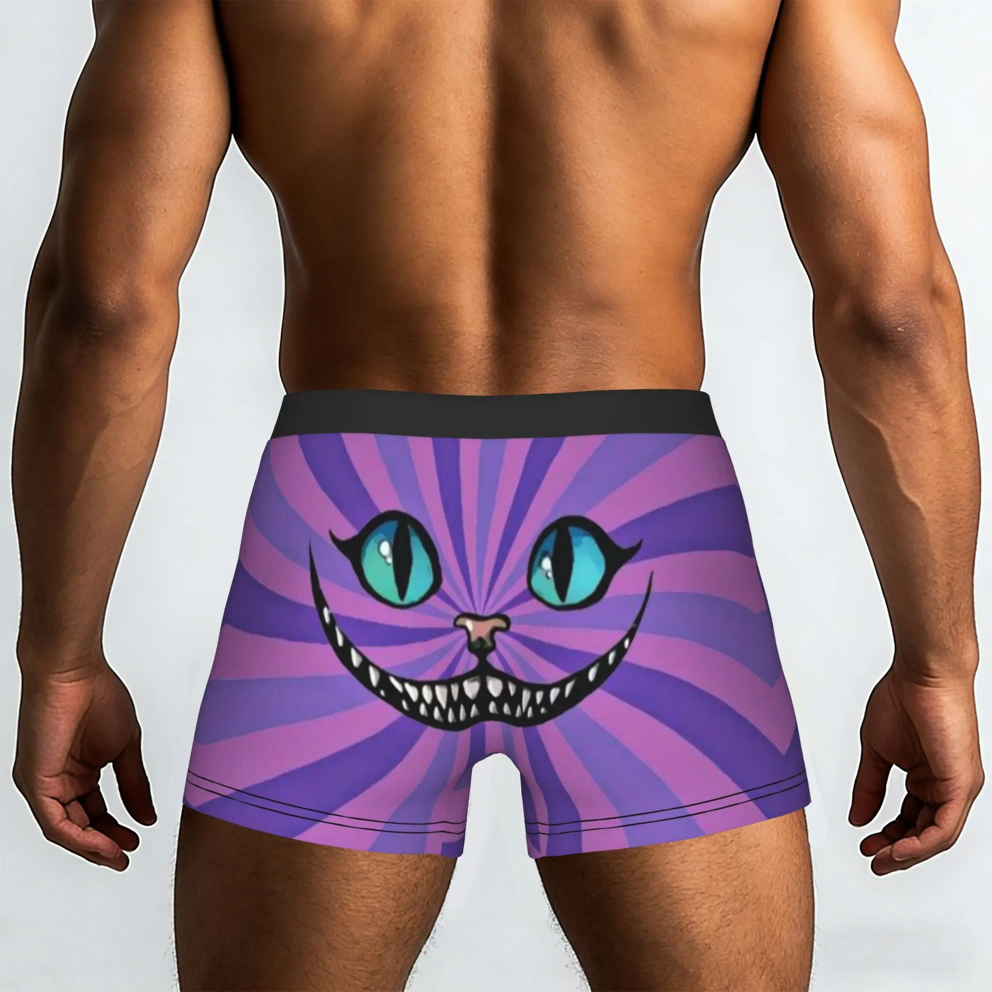 Custom Funny C-Cheshire Anime Cat Boxers Shorts Panties Male Underpants Breathable  Briefs Underwear