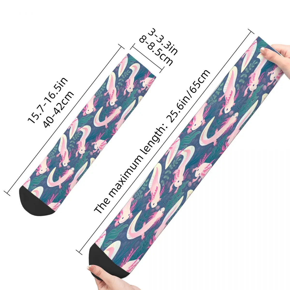 Axolotls Sock Socks Men Women Polyester Stockings Customizable Sweetshirt