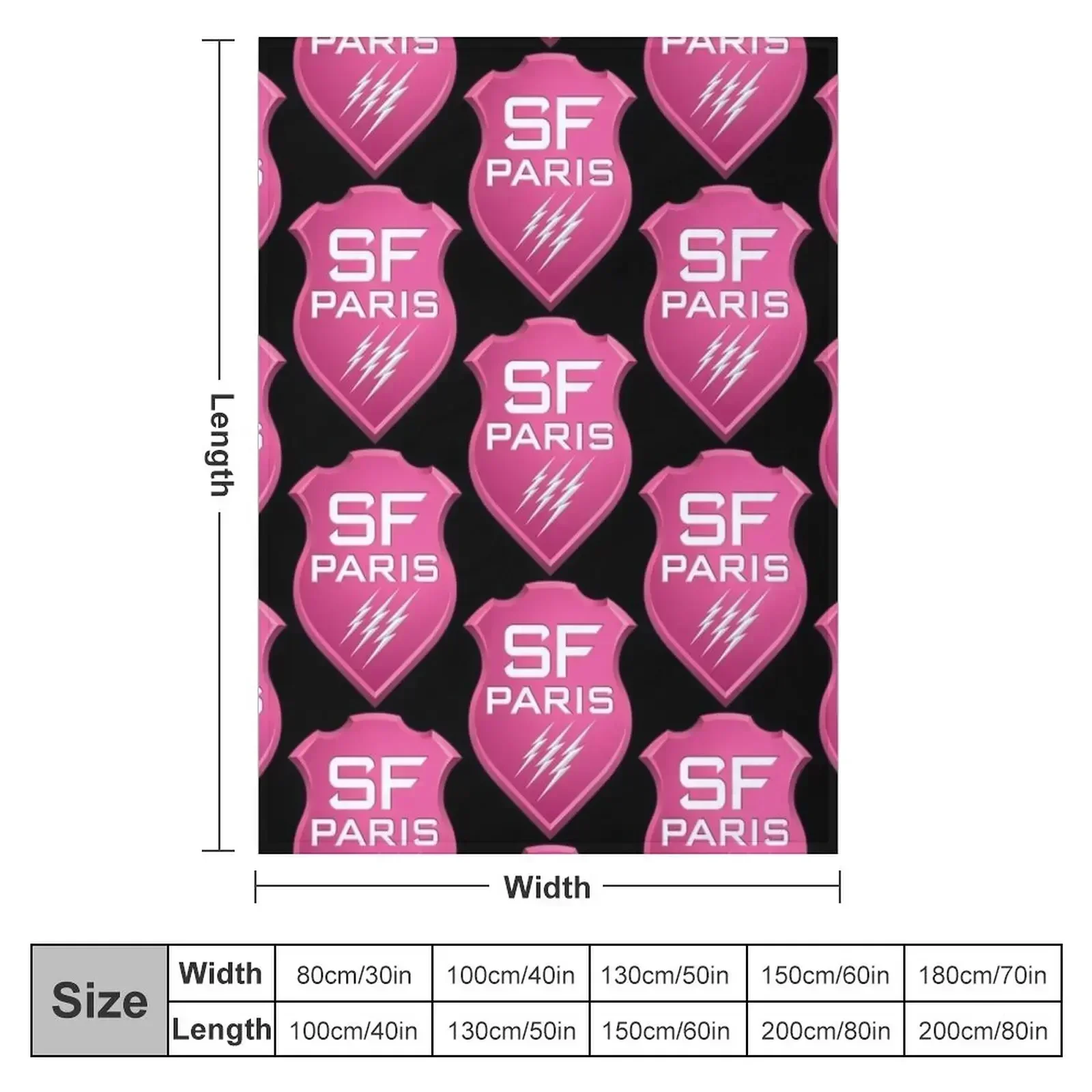 Stade francais paris rugby Throw Blanket Heavy Large Designers Retros Blankets