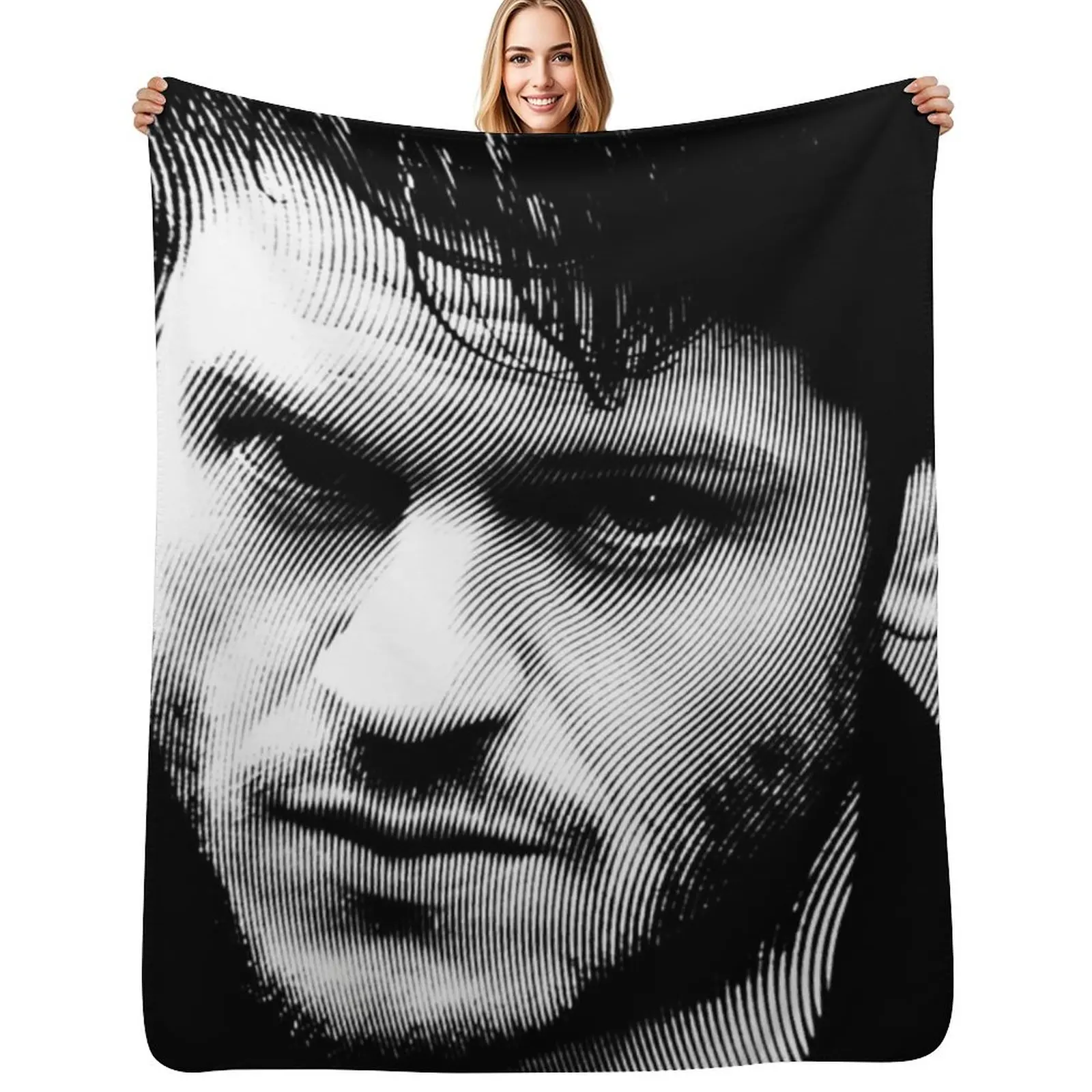 

Black & White Portrait Of Iwan Rheon Throw Blanket Nap For Baby Designers Soft Blankets