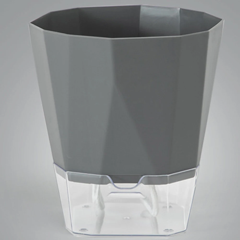 Flower Pots Transparent Double Layer Flower Pots Plastic Self Watering High-quality Plastic For Various Settings Including