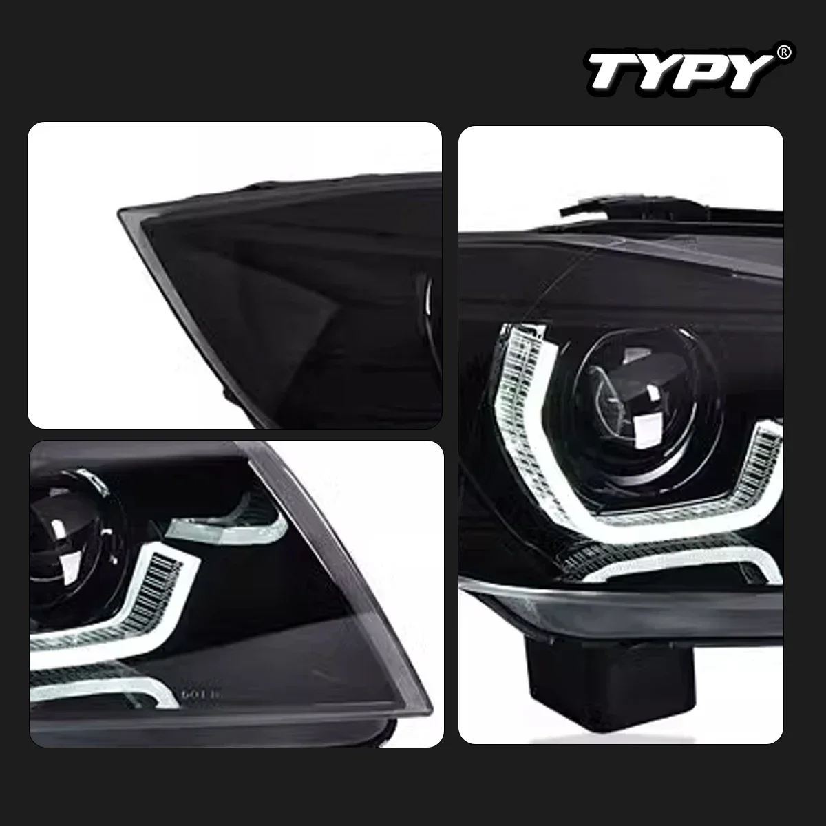 

TYPY Новая светодиодная фара, обновленная, модифицированная для BMW 3 серии E90, фара 2005-2012, фара с динамическим сигналом, автоаксессуары
