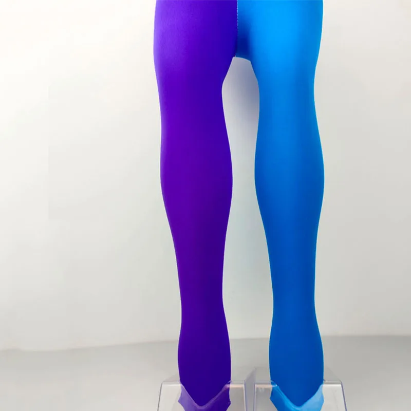 Kinder kinder Mädchen Zwei Tonte Strumpfhosen Doppel Candy Farben Strümpfe Legging Kostüme Cosplay Zubehör