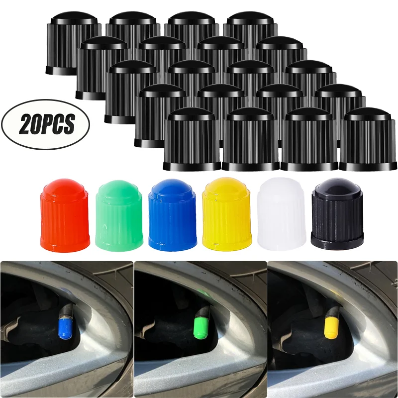 Plastic Car Wheel Tire Valve Caps High Quality Tyre Dust Stem Covers Airtight Stem Air Caps for Truck Bike Motorcycle Auto Part