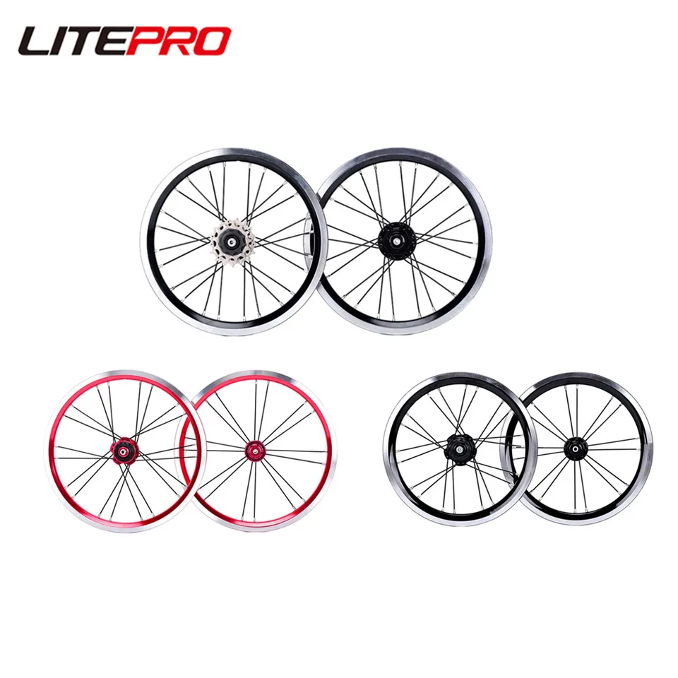 Litepro　20インチ　完成車外し　タイヤ　ホイール　セット Litepro 14/16インチ シングル外部3速自転車ホイールセット ディスクV