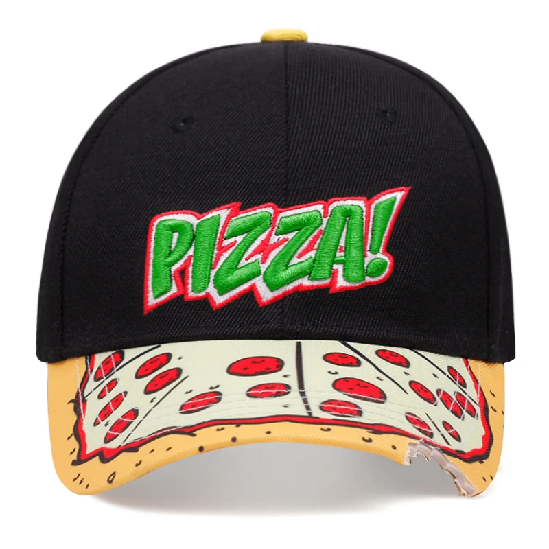 2023 Spring Autumn New Baseball Caps For Men Fashion Pizza Brim Design Trucker Snpaback Hats For Women Cotton Golf Cap Male