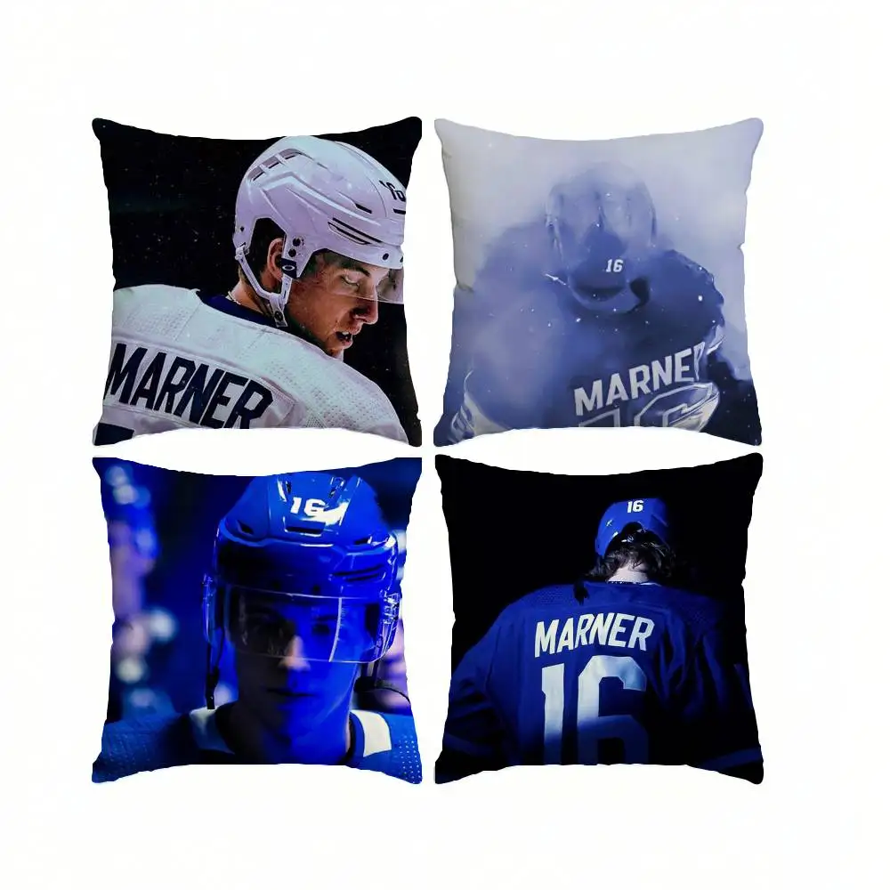 Hockey player M-Mitch Marner  Pillow Case Square Double-Sided Sofa Cushion Cover Bedroom Bedside Pillow
