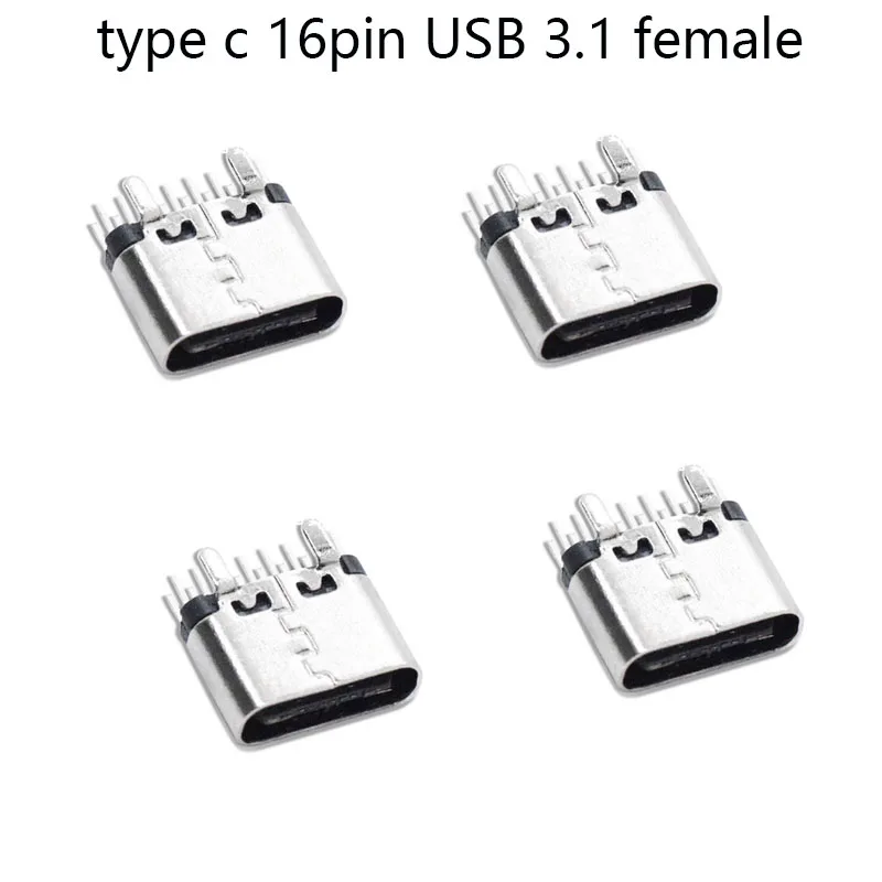 2PC Złącze USB typu c 16p pionowe bezpośrednie wstawianie L6.5 Ultra krótkie USB3.1 16Pin 4Pin Płytka Stałe gniazdo żeńskie H6.5