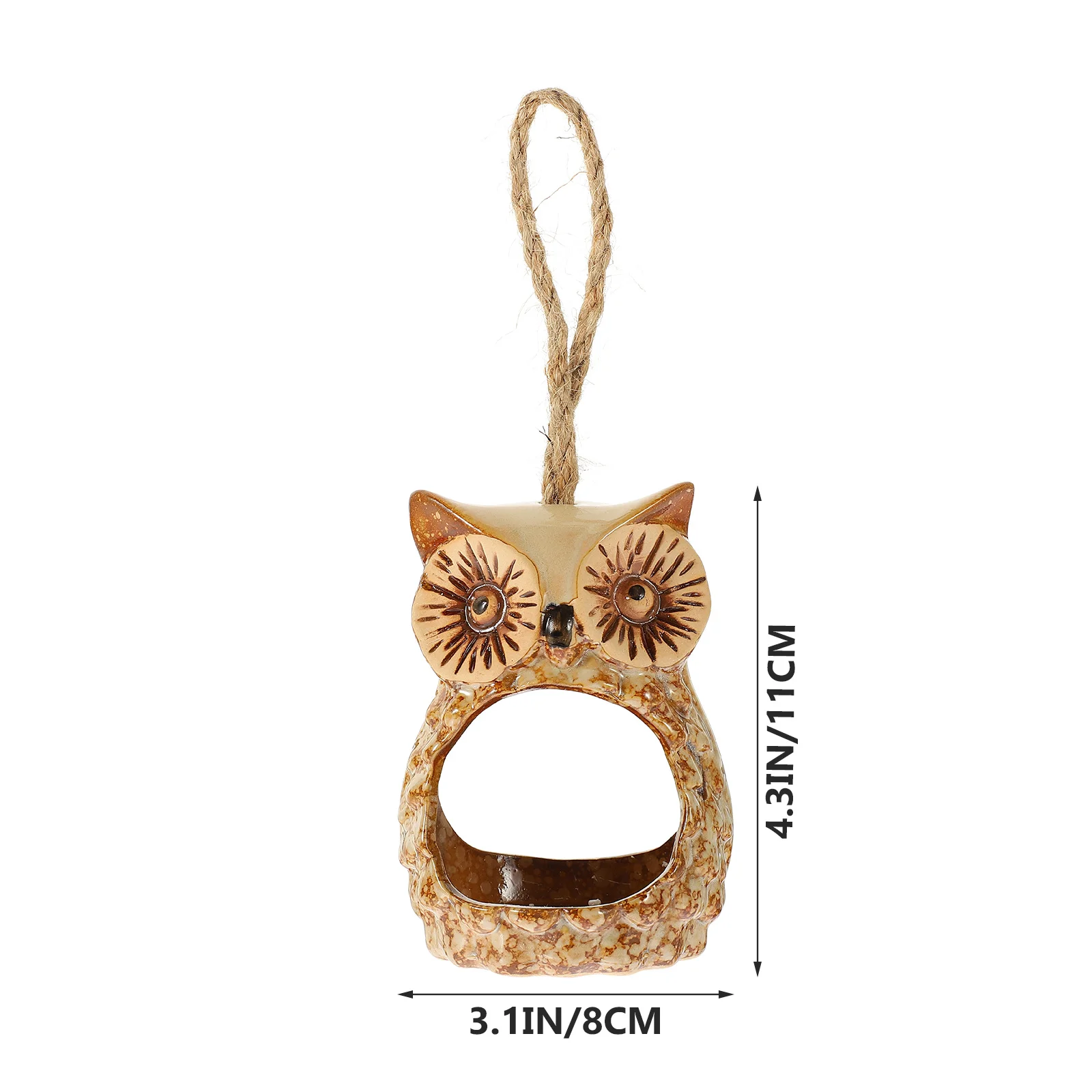 

Owl Design Hanging Flowerpot Premium Ceramic Wall-Mounted Hydroponic Plant Pot Small Decorative Flower Container for Home Garden