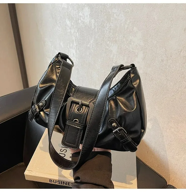 Retro Y2K Plissierte Hobo-Schultertasche für Damen, Trendige Maillard-Style Unterarmtasche, Clutch-Handtaschen für Reisen, Arbeit und Shopping – Detail 31