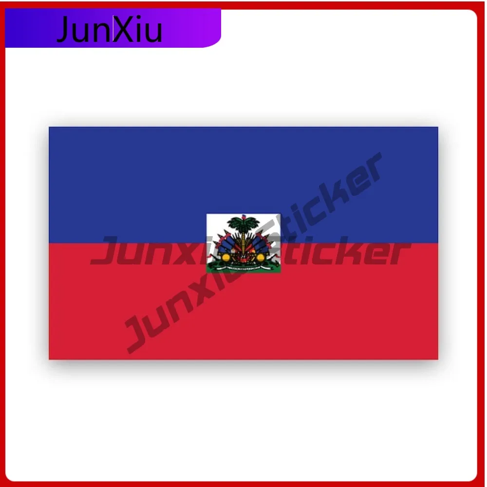 

Haitian Flag Stickerwaterproof Outdoor Decalshaiti Hti Cute Window Waterproof Vinyl Decal For Laptops Creative Fun Outdoor