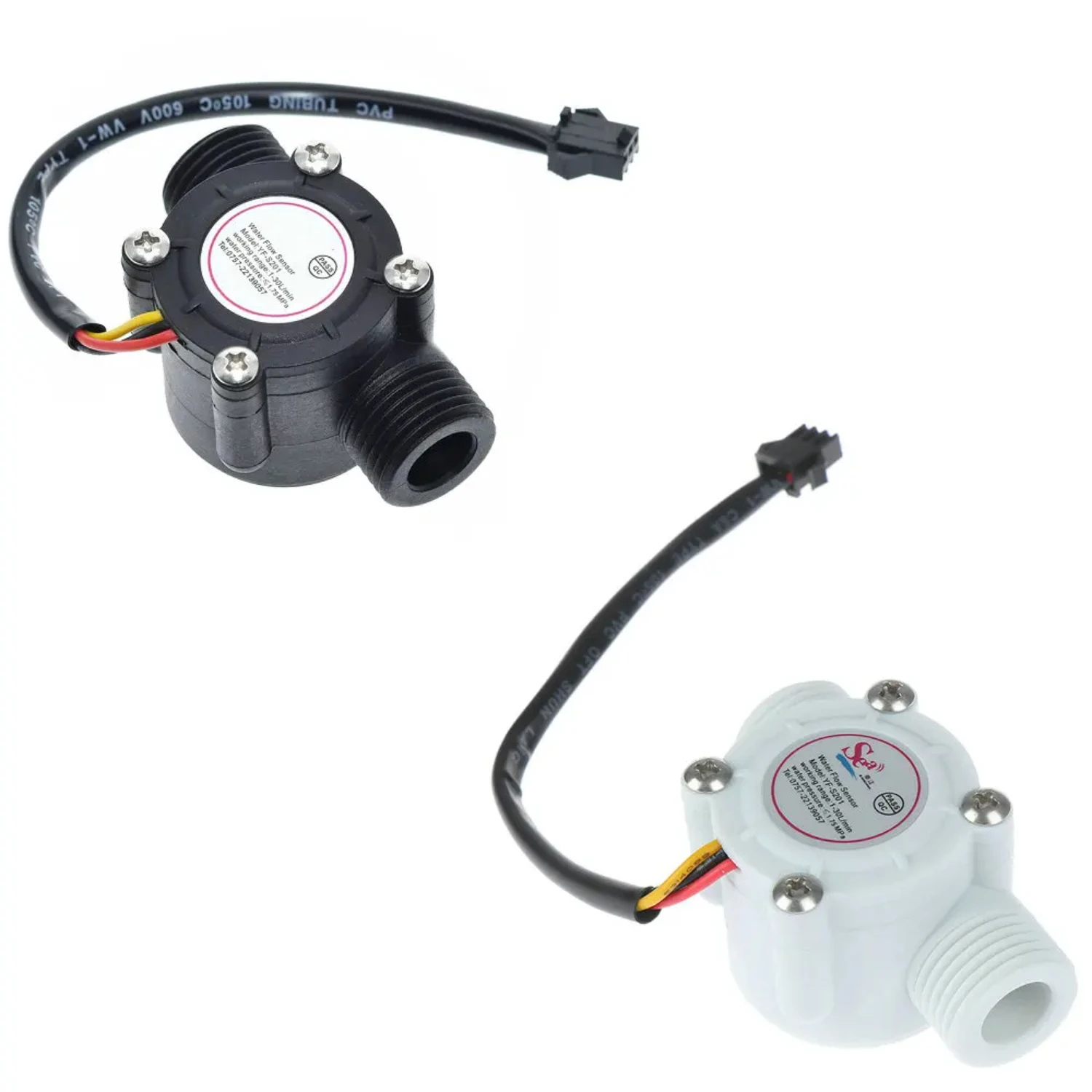 Water Flow Sensor DC 5-18V Flowmeter Hall Flow Sensor Water Control Liquid Flow Sensor Switch 1-30L/min 2.0MPa YF-S201