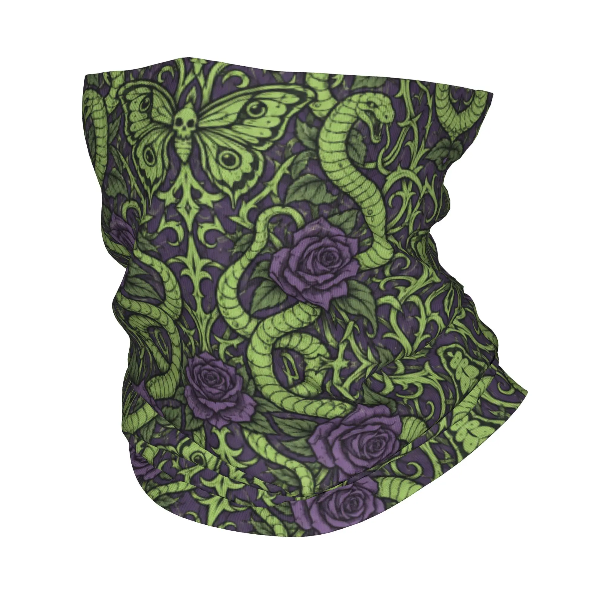 Outdoor Sports Balaclava Gothic Snake Rose Butterfly Print Bicycle Mask Neck Cover Tactical Mask Fashion Hiking Windproof Scarve