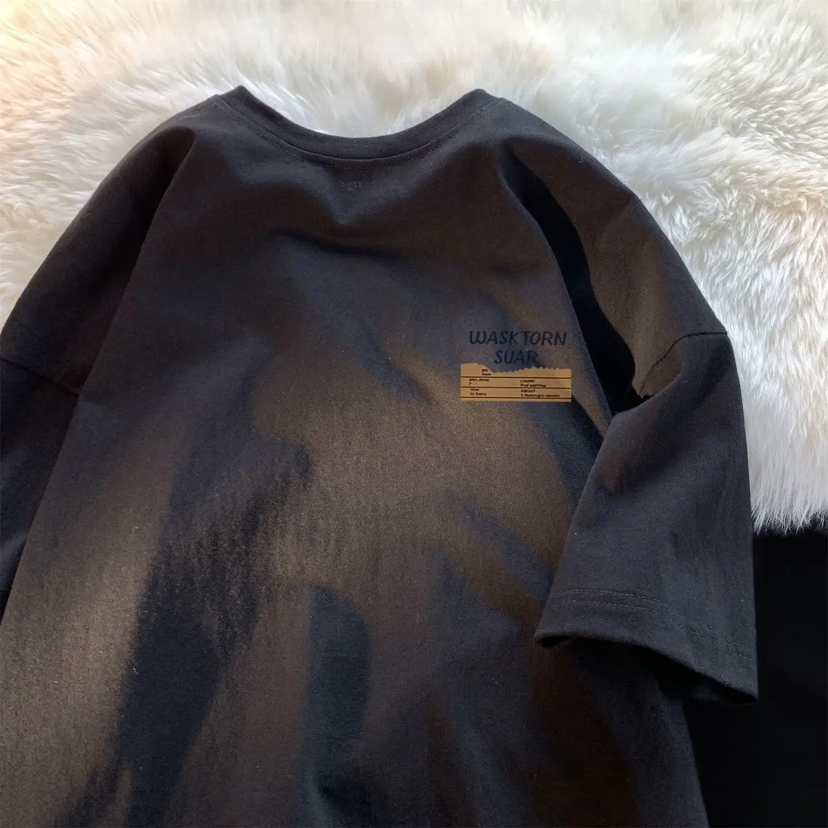 تي شيرت للأطفال بأكمام قصيرة صيفي بنمط جديد ملابس فضفاضة للأولاد من القطن الخالص