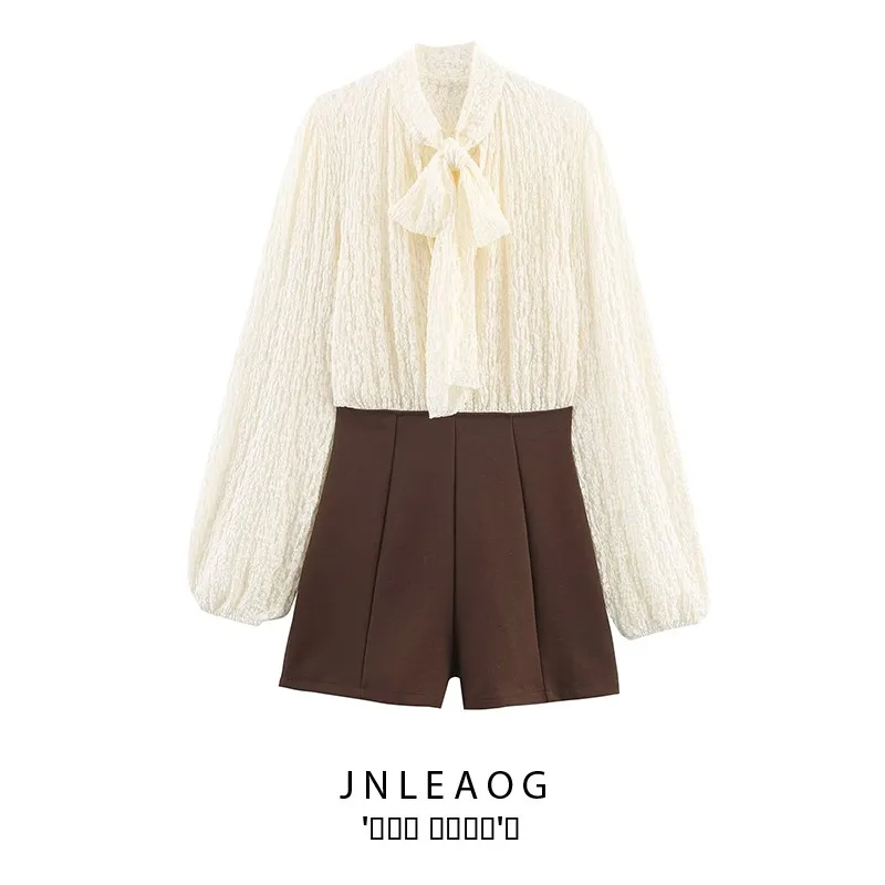 

Женский комбинезон Faionable Knot Splice ort JNLEAOG с высокой талией, прямой уличный комбинезон из полиэфирного волокна, осень 202, осень