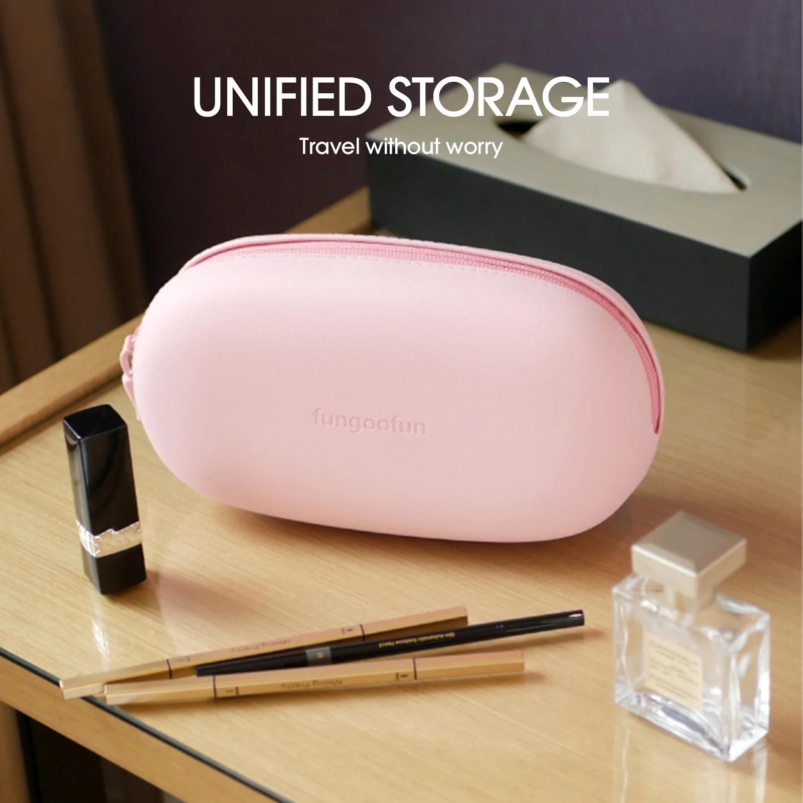 Travel-Ready Toiletry Bag Waterproof Organizer for Vacation Trips Wet Dry Separation Makeup Pouch Portable