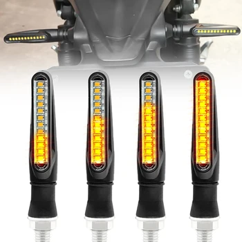 2/4 יחידות אורות סיגנל לאופנוע אוניברסליות LED מחוון סיבוב ל...