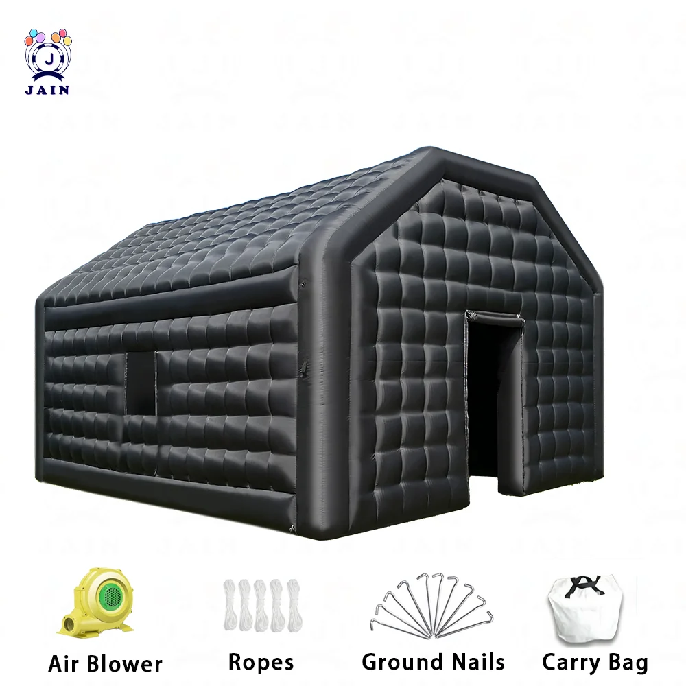 Great Deals! 20FT Large Black Inflatable Nightclub Party Tent with Blower Inflatable Disco Tent  Air Tent for Wedding Birthday