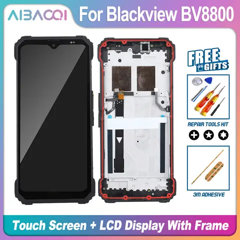 AiBaoQi New 6.58 Inch Touch Screen + 2400x1080 LCD Display + Frame Assembly Replacement For Blackview BV8800 BL8800 BL8800 Pro